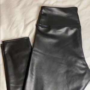 Ultra high rise leather pants